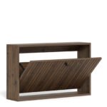 Albany Shoe Cabinet in Smoked Oak with Lamella Front