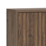 Albany Shoe Cabinet in Smoked Oak with Lamella Front