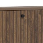 Albany Shoe Cabinet in Smoked Oak with Lamella Front