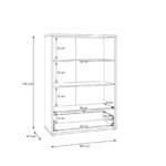 Alice Springs 2 Door Low Wardrobe with Push-to-Open Doors and Drawer in Sand