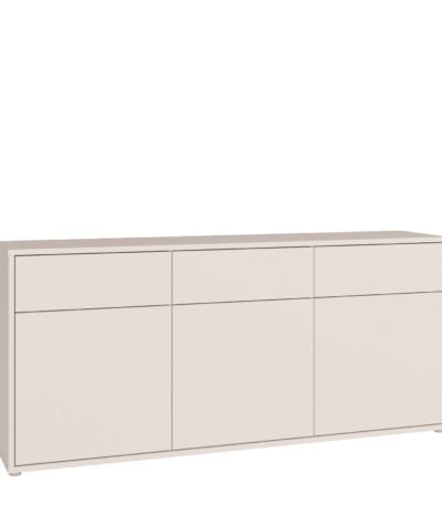 Alice Springs 3 Door 3 Drawer Sideboard with Push-to-Open Drawers in Sand