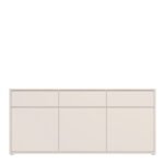 Alice Springs 3 Door 3 Drawer Sideboard with Push-to-Open Drawers in Sand