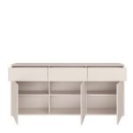 Alice Springs 3 Door 3 Drawer Sideboard with Push-to-Open Drawers in Sand