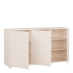Alice Springs 3 Door Sideboard with Push-to-Open Doors and Drawer in Sand