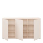 Alice Springs 3 Door Sideboard with Push-to-Open Doors and Drawer in Sand