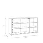 Alice Springs 3 Door Sideboard with Push-to-Open Doors and Drawer in Sand