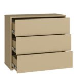 Alice Springs 3 Drawer Chest with Push-to-Open Drawers