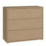 Alice Springs 3 Drawer Chest with Push-to-Open Drawers