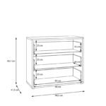 Alice Springs 3 Drawer Chest With Push-to-Open in Sage Green