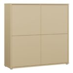 Alice Springs 4 Door Large Storage Cabinet with Push-to-Open Doors