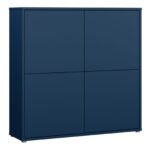 Alice Springs 4 Door Large Storage Cabinet with Push-to-Open Doors