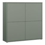 Alice Springs 4 Door Large Storage Cabinet with Push-to-Open Doors