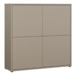 Alice Springs 4 Door Large Storage Cabinet with Push-to-Open Doors