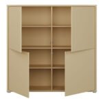 Alice Springs 4 Door Large Storage Cabinet with Push-to-Open Doors