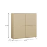 Alice Springs 4 Door Large Storage Cabinet with Push-to-Open Doors