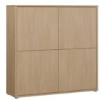 Alice Springs 4 Door Large Storage Cabinet with Push-to-Open Doors