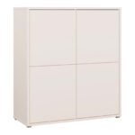 Alice Springs 4 Door Storage Cabinet with Push-to-Open Doors in Sand
