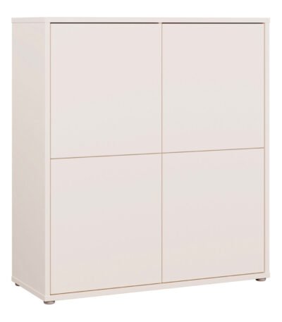 Alice Springs 4 Door Storage Cabinet with Push-to-Open Doors in Sand