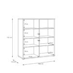 Alice Springs 4 Door Storage Cabinet with Push-to-Open Doors in Sand