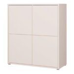 Alice Springs 4 Door Storage Cabinet with Push-to-Open Doors in Sand