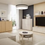 Alice Springs 4 Door Storage Cabinet with Push-to-Open Doors in Sand