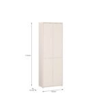 Alice Springs 4 Door Tall Storage Cabinet with Push-to-Open Doors in Sand