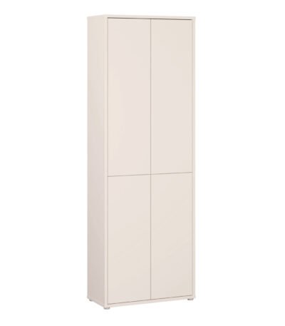 Alice Springs 4 Door Tall Storage Cabinet with Push-to-Open Doors in Sand