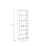 Alice Springs 4 Door Tall Storage Cabinet with Push-to-Open Doors in Sand