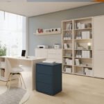 Alice Springs 4 Door Tall Storage Cabinet with Push-to-Open Doors in Sand
