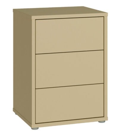 Alice Springs Bedside Cabinet with 3 Drawers Push-to-Open