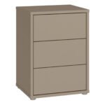 Alice Springs Bedside Cabinet with 3 Drawers Push-to-Open