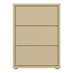 Alice Springs Bedside Cabinet with 3 Drawers Push-to-Open