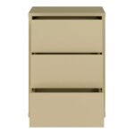 Alice Springs Bedside Cabinet with 3 Drawers Push-to-Open