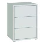 Alice Springs Bedside Cabinet with 3 Drawers Push-to-Open
