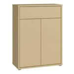 Alice Springs Compact Shoe Cabinet with 2 Doors Push-to-Open & 1 Drawer Push-to-Open