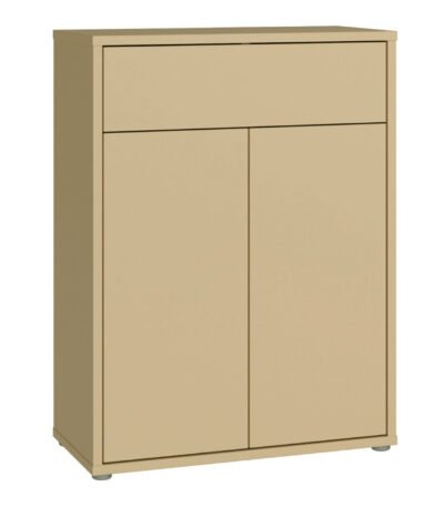 Alice Springs Compact Shoe Cabinet with 2 Doors Push-to-Open & 1 Drawer Push-to-Open