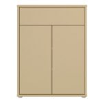 Alice Springs Compact Shoe Cabinet with 2 Doors Push-to-Open & 1 Drawer Push-to-Open