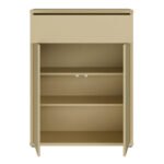 Alice Springs Compact Shoe Cabinet with 2 Doors Push-to-Open & 1 Drawer Push-to-Open