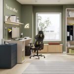 Alice Springs Desk with Open Shelf Storage in Sand