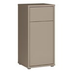 Alice Springs Low Bathroom Storage Cabinet with 1 Door Push-to-Open & 1 Drawer Push-to-Open in Taupe