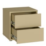 Alice Springs Low Bedside Cabinet with 2 Drawers Push-to-Open