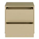 Alice Springs Low Bedside Cabinet with 2 Drawers Push-to-Open