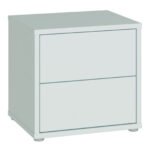 Alice Springs Low Bedside Cabinet with 2 Drawers Push-to-Open