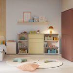 Alice Springs Low Wide Bookcase with Open Shelving in Sand