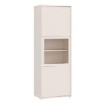 Alice Springs Narrow Display Cabinet with 3 Push-to-Open Doors