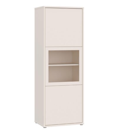 Alice Springs Narrow Display Cabinet with 3 Push-to-Open Doors