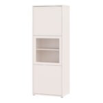 Alice Springs Narrow Display Cabinet with 3 Push-to-Open Doors