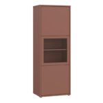 Alice Springs Narrow Display Cabinet with 3 Push-to-Open Doors