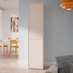 Alice Springs Narrow Tall Cupboard with 2 Push-to-Open Doors in Sand