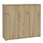 Alice Springs Shoe Cabinet with 3 Doors Push-to-Open